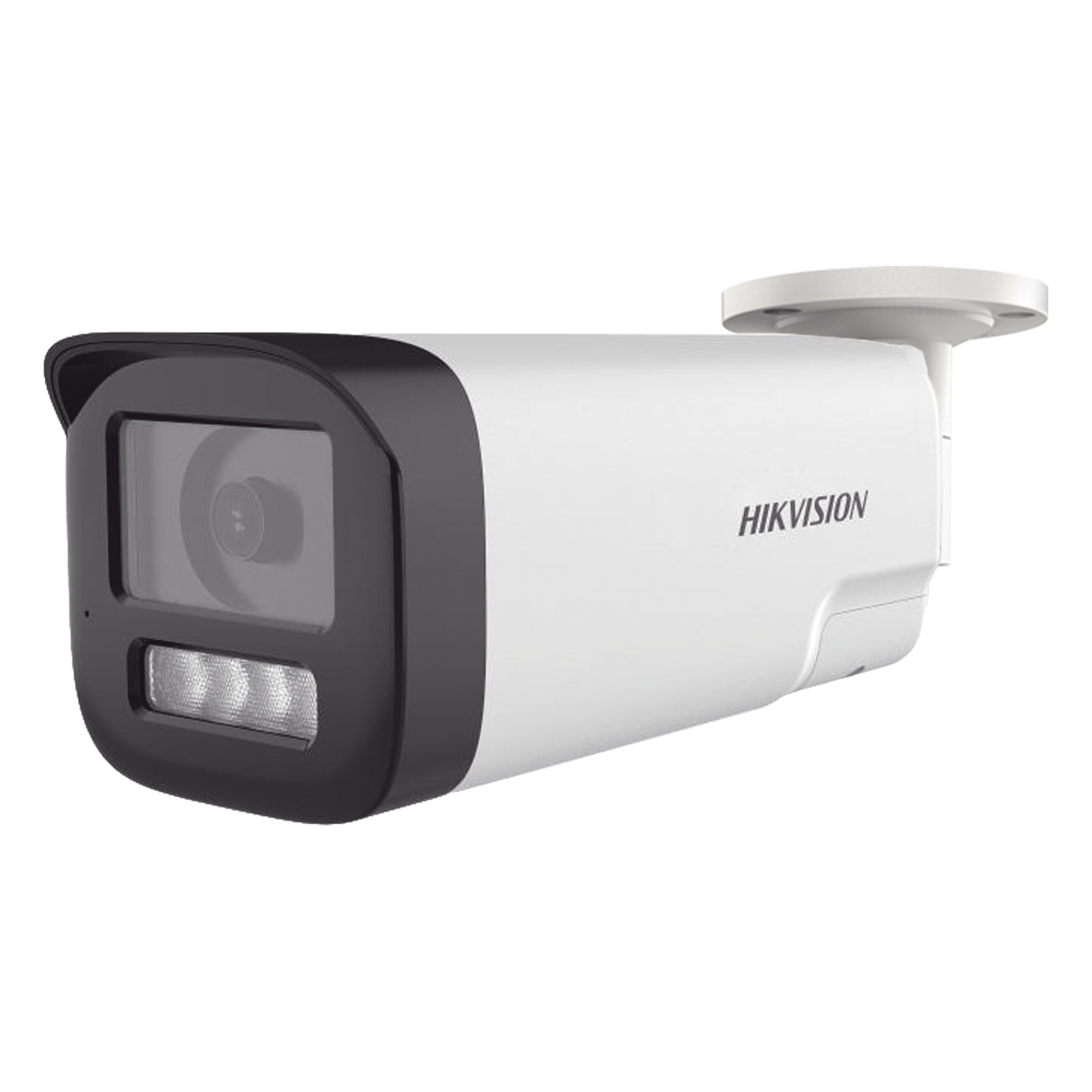 [Audio Bidireccional + Dual Light + ColorVu] Bala TURBOHD 4K (8 Megapixel) / Lente 3.6 mm / 80 mts IR EXIR + 80 mts Luz Blanca / Micrófono y Bocina Integrado / Exterior IP67 / Metal / dWDR — HIKVISION · SKU DS-2CE19U0T-LTS