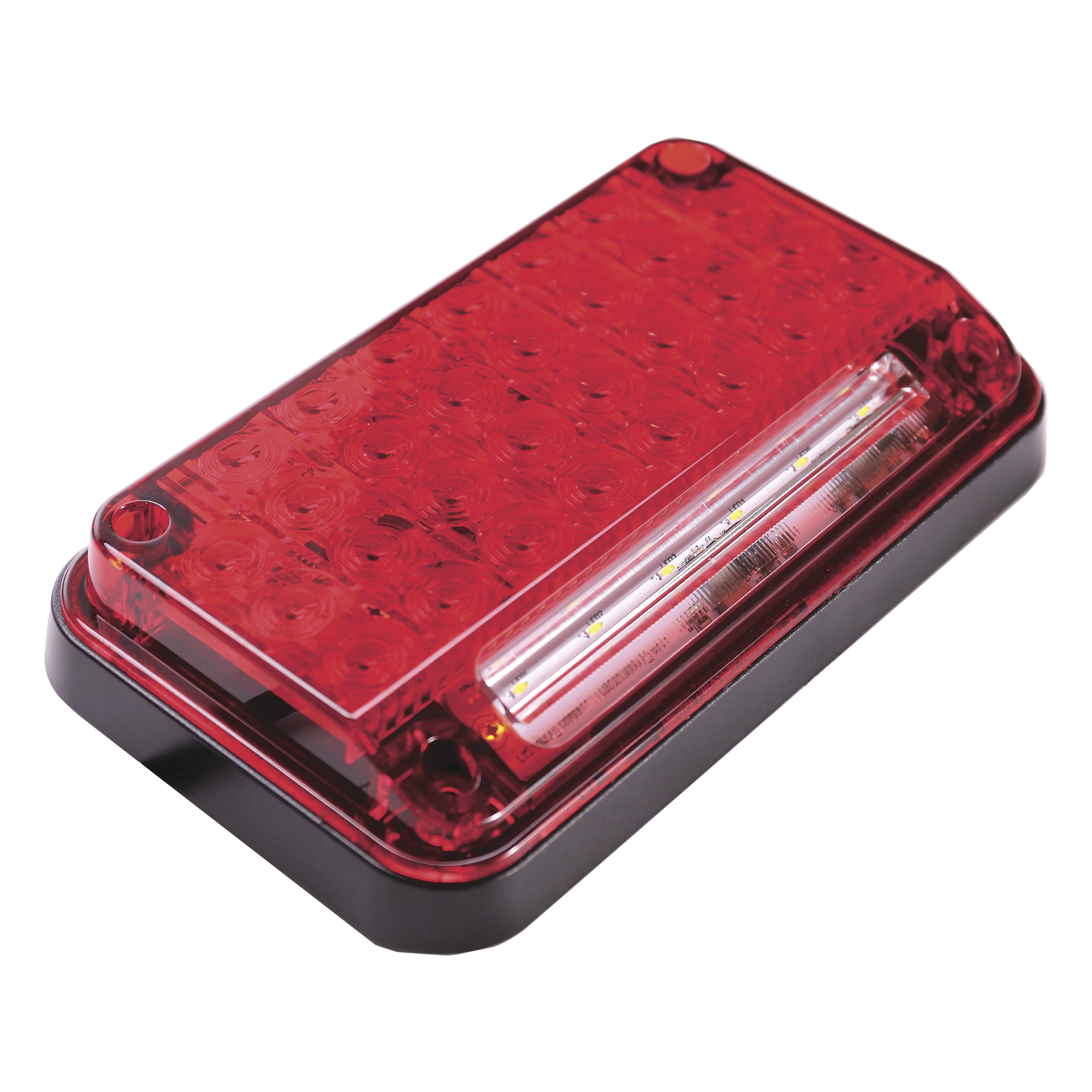 Luz de Advertencia de 7X4", Color Rojo, Con Luz de Trabajo, Ideal para Ambulancias — EPCOM INDUSTRIAL SIGNALING · SKU XLTE2335R