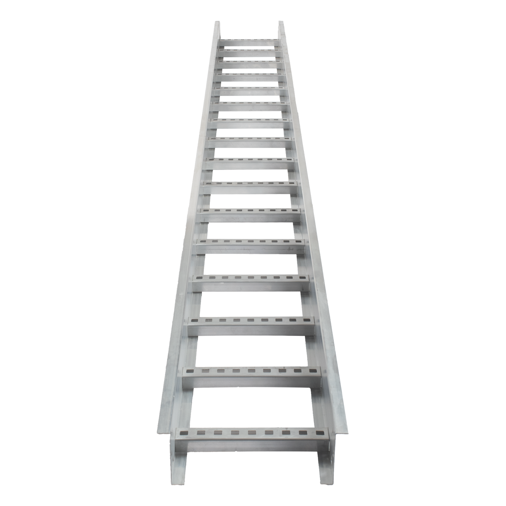 Escalera de Aluminio Portacables / Perfil Z / Peralte 3 1/4" /Paso 9" / Ancho 9" / 3.66 metros / Capacidad Máx. 205 Cables / Incluye Cople Union y Tornillería — CHAROFIL · SKU CH-E89PX9AK