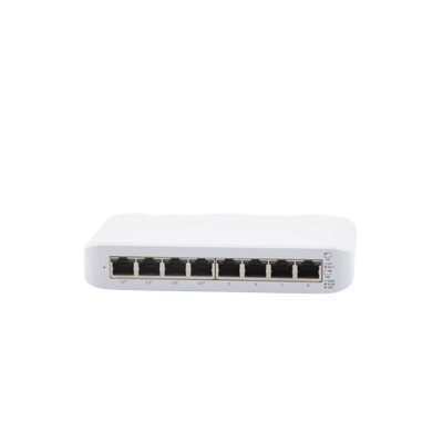 Switch UniFi Lite Administrable PoE de 8 Puertos 10/100/1000 Mbps (4 puertos 802.3af/at), 52 W
