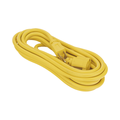 Extensión Eléctrica de Uso Rudo Aterrizada 5 metros /127 V CA 10 A Máximo / Color Amarillo.