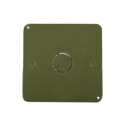 Tapa para Caja Cuadrada de 1/2" para instalaciones con tubería PVC Conduit pesado.