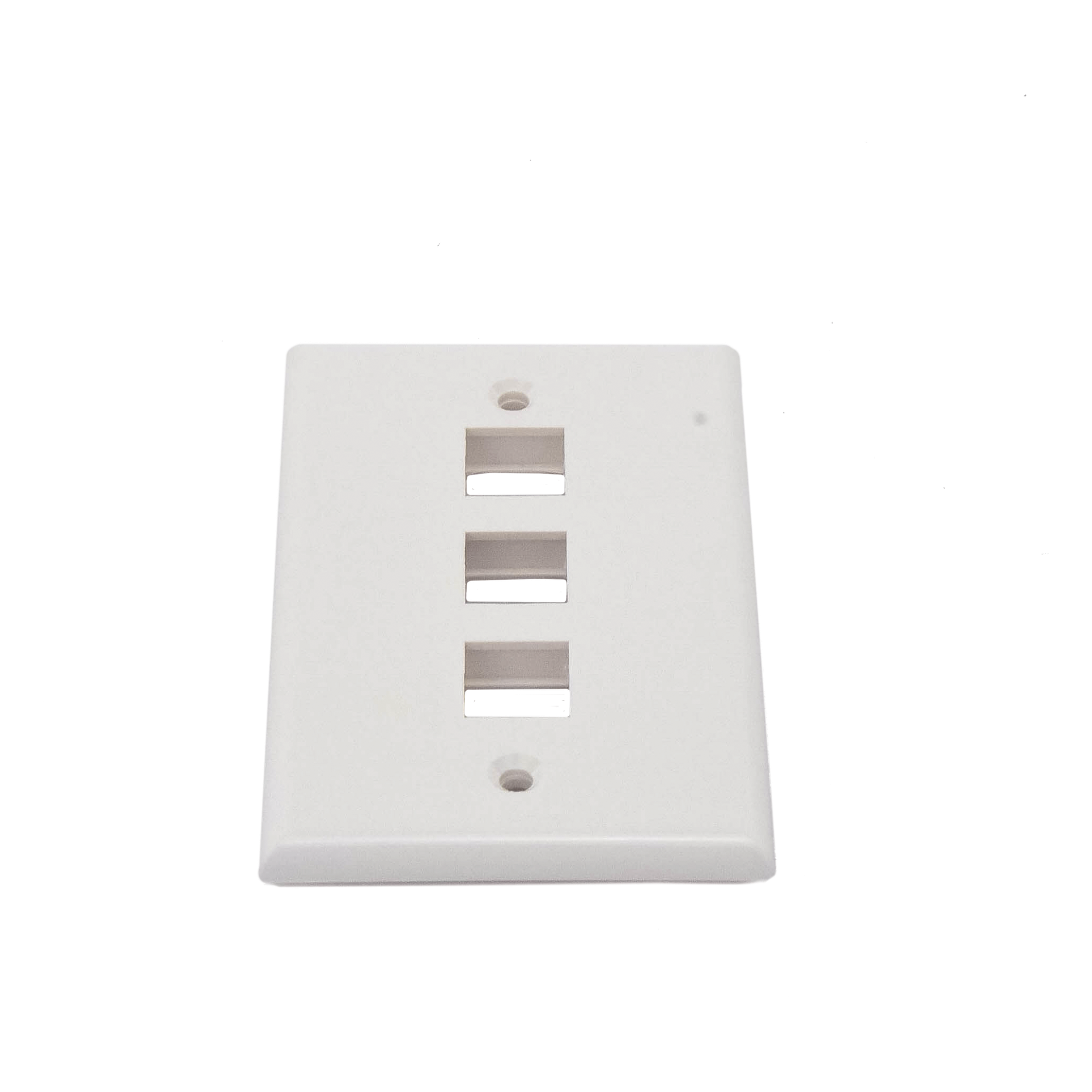 Placa de Pared / 3 Puertos Keystone / Vertical / Termoplástico UL94V-0 / 2.75'x4.52'