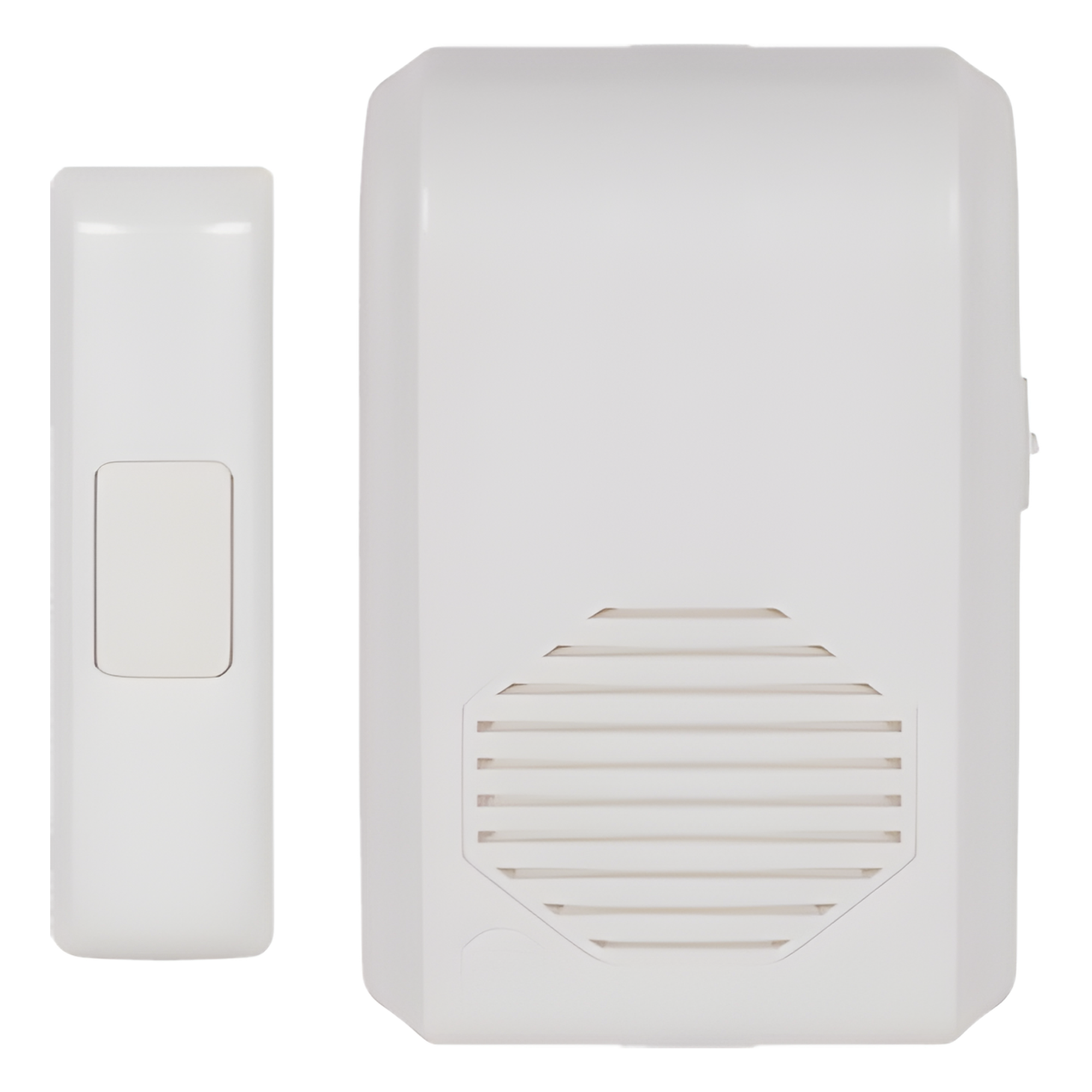 Timbre Inalámbrico Para Puerta Con 10 Tonos, Hasta 150m Linea de Vista, Con Receptor Inalámbrico Incluido, 110Vca  — STI · SKU STI-3350