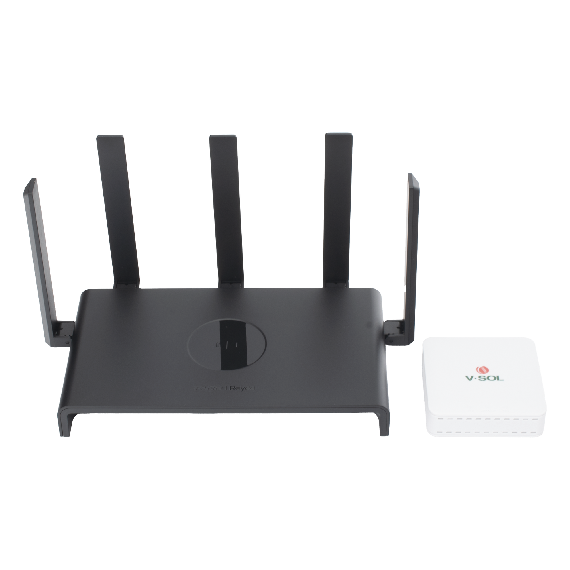 Kit 3 ONU Bridge V-Sol, Dual GPON/EPON con Router Home Mesh Ideal para distribuciones WISP de mayor cobertura Wi-Fi en Hogares y Oficinas — RUIJIE · SKU KIT3-VPON-MESH
