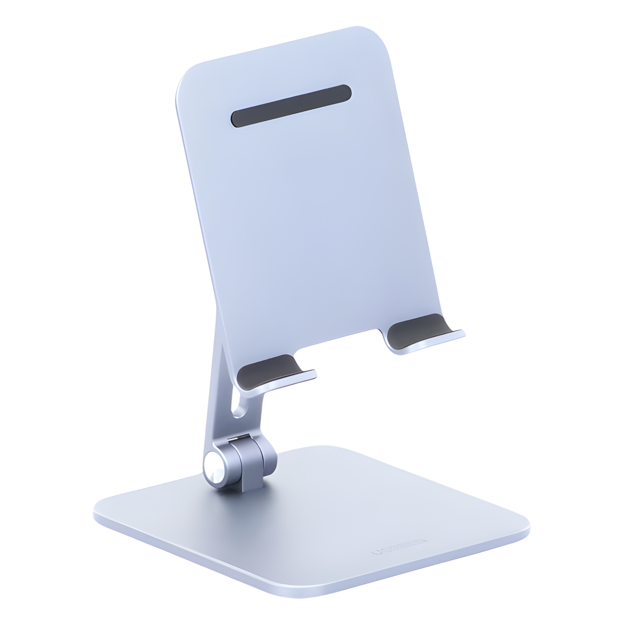Soporte de Aluminio para IPad & Tablet | Plegable |Angulo Ajustable de 180° y 270° | Base Antideslizante | Protección de Silicona | Amplia Compatibilidad con dispositivos de 7.9'' a 12.9'' | Aluminio Solido | Color Gris