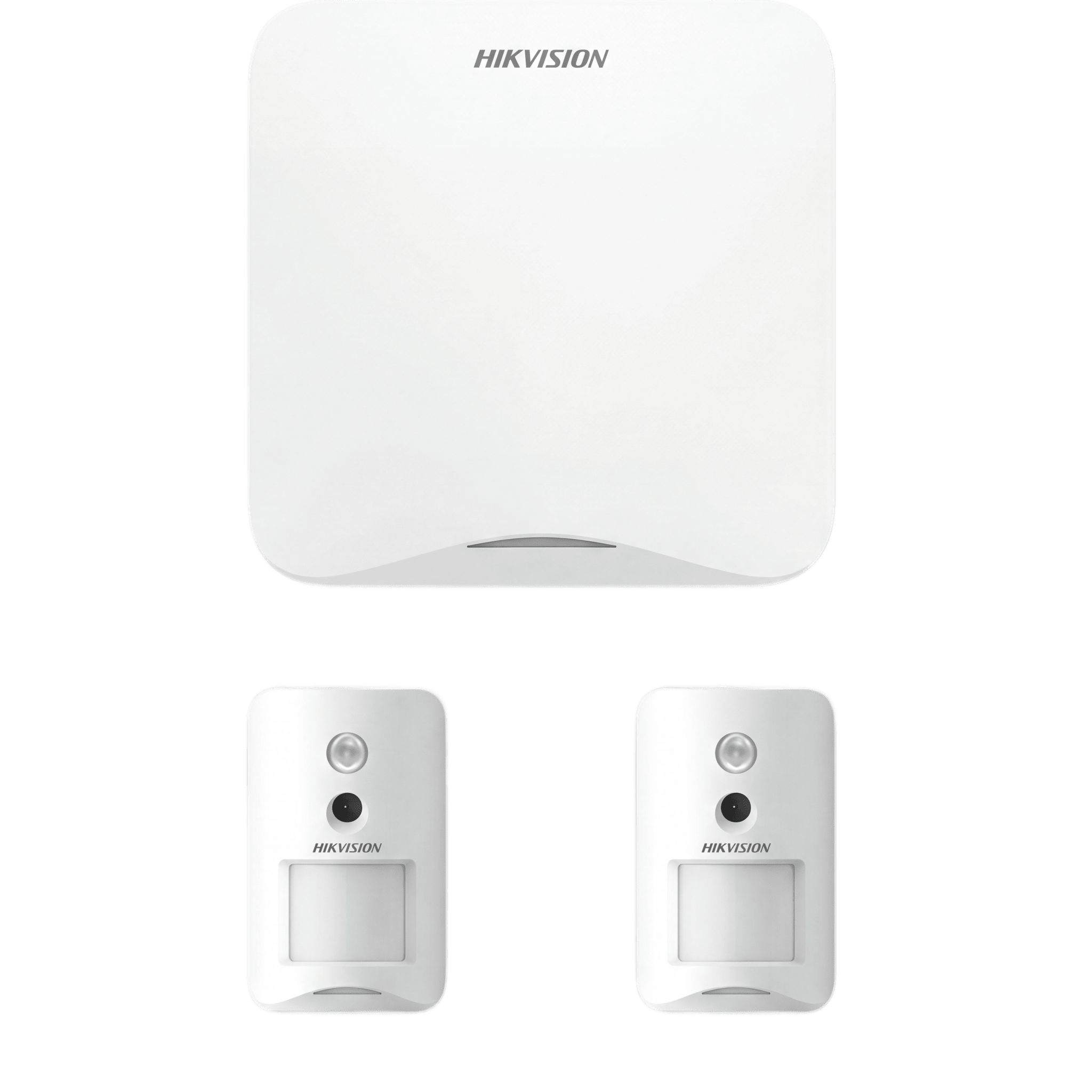 (AX HOME) KIT de Alarma AX HOME / Incluye: 1 Panel Wi-Fi / 2 Cámaras Inalámbricas + PIR / Batería de Respaldo / Compatible con Hik-Connect P2P y Hik-Partner PRO — HIKVISION · SKU AXHOME-KIT-PIR-CAM
