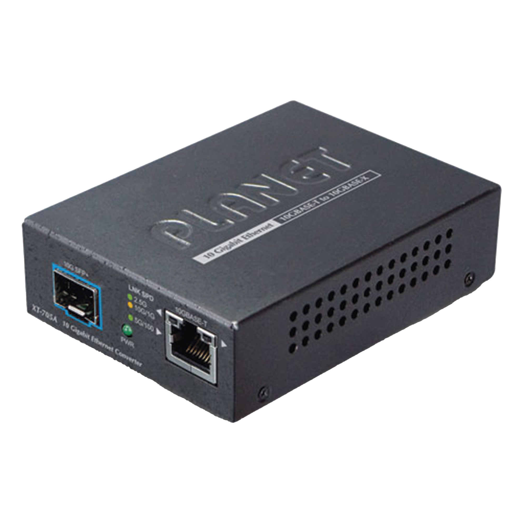 Convertidor de Medios Ethernet RJ45 10G/5G/2.5G/1G/100M a SFP+ 10GBASE-X — PLANET · SKU XT-705A