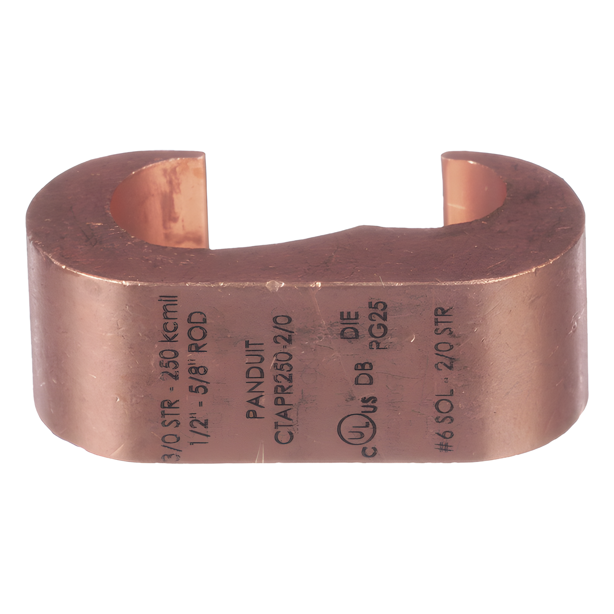Conector de Conexión Tierra tipo "E" para Conductor de Cobre 3/0 Awg - 250Kcmil, 1 Pieza — PANDUIT · SKU CTAPR250-2/0-L
