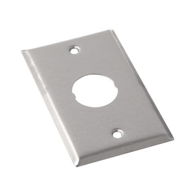 Placa de Pared IndustrialNet?, Para 1 Conector Industrial, de Acero Inoxidable