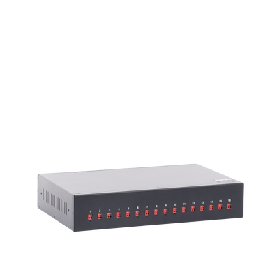 Fuente 24 Vca / Industrial / Tipo RACK / 20 Amperes / 16 salidas / 1.25 Amperes por salida administrada / 2.5 Amperes por salida máxima