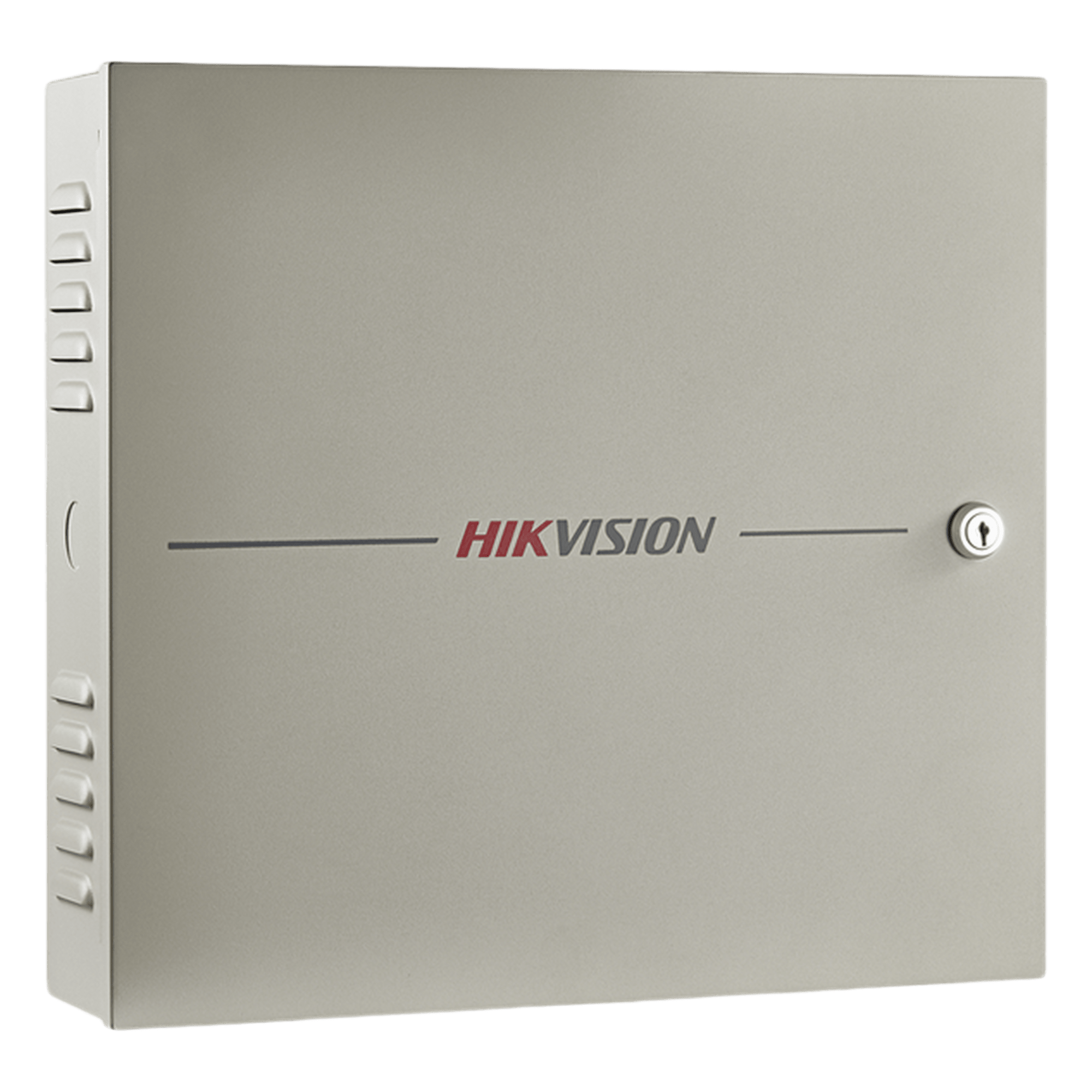 Controlador de Acceso / 4 Puerta / 8 Lectores Huella y Tarjeta / Integración con Video / 100,000 Tarjetas / Incluye Gabinete y Fuente de Alimentación 12Vcc/8A / Soporta batería de respaldo — HIKVISION · SKU DS-K2604T