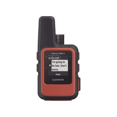 GPS portátil inReach® Mini 2 / Pantalla Monocroma Transflectiva 23 x 23 mm / Resolución 176 x 176 píxeles / Batería de Iones de Litio / Autonomía Hasta 14 Días / Resistencia al Agua IPX7 / Sensores GPS, Galile