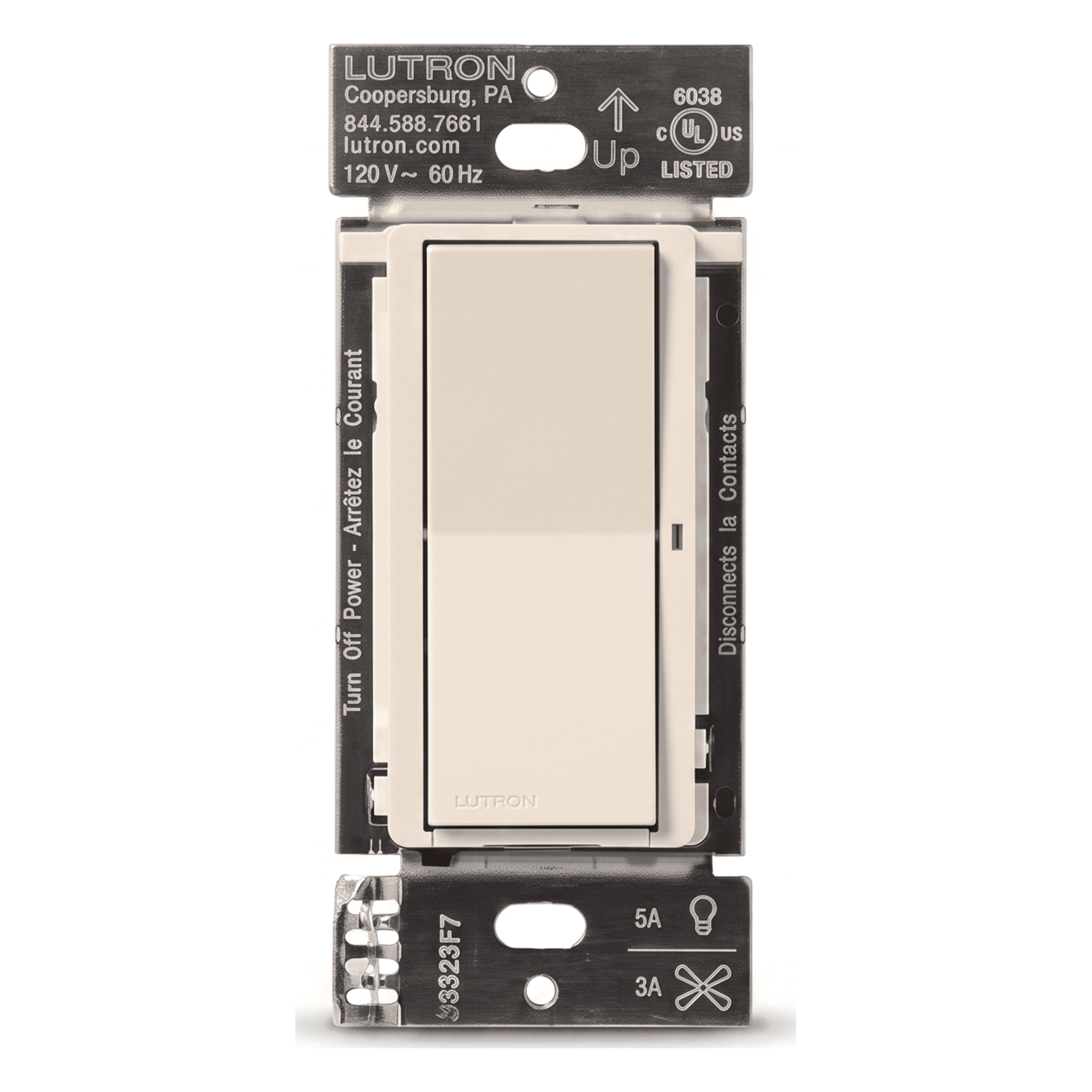Interruptor inteligente on/off con cable neutro, 5 A, 120 V, para Caseta Wireless — LUTRON ELECTRONICS · SKU DVRF5NSLA