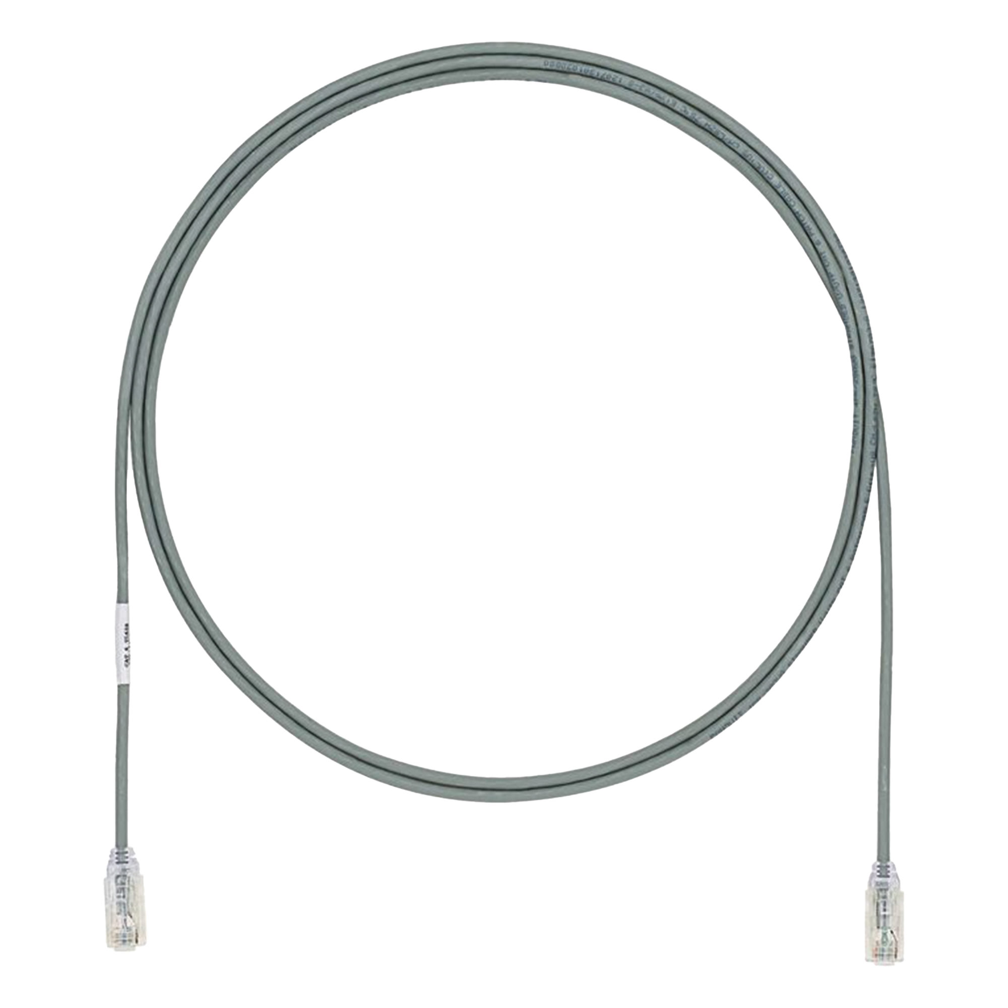 Cable de Parcheo UTP Cat6A, CM/LSZH, Diámetro Reducido (28AWG), Color Gris, 1.52 Metros (5 Pies)