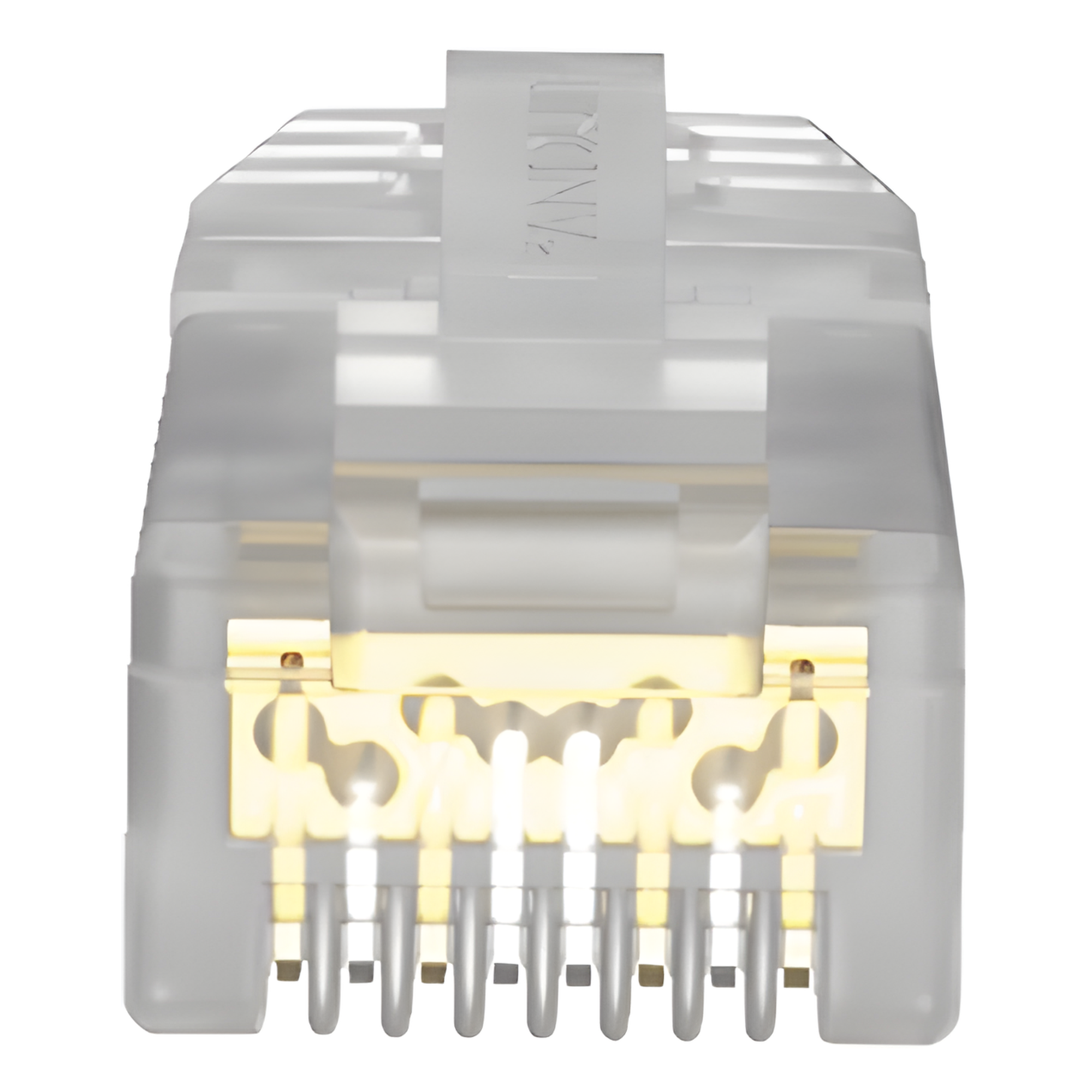 Plug RJ45 Cat6A, Para Cable UTP de Calibre 23-24 AWG, Chapado en Oro de 50 Micras, Paquete de 100 Piezas