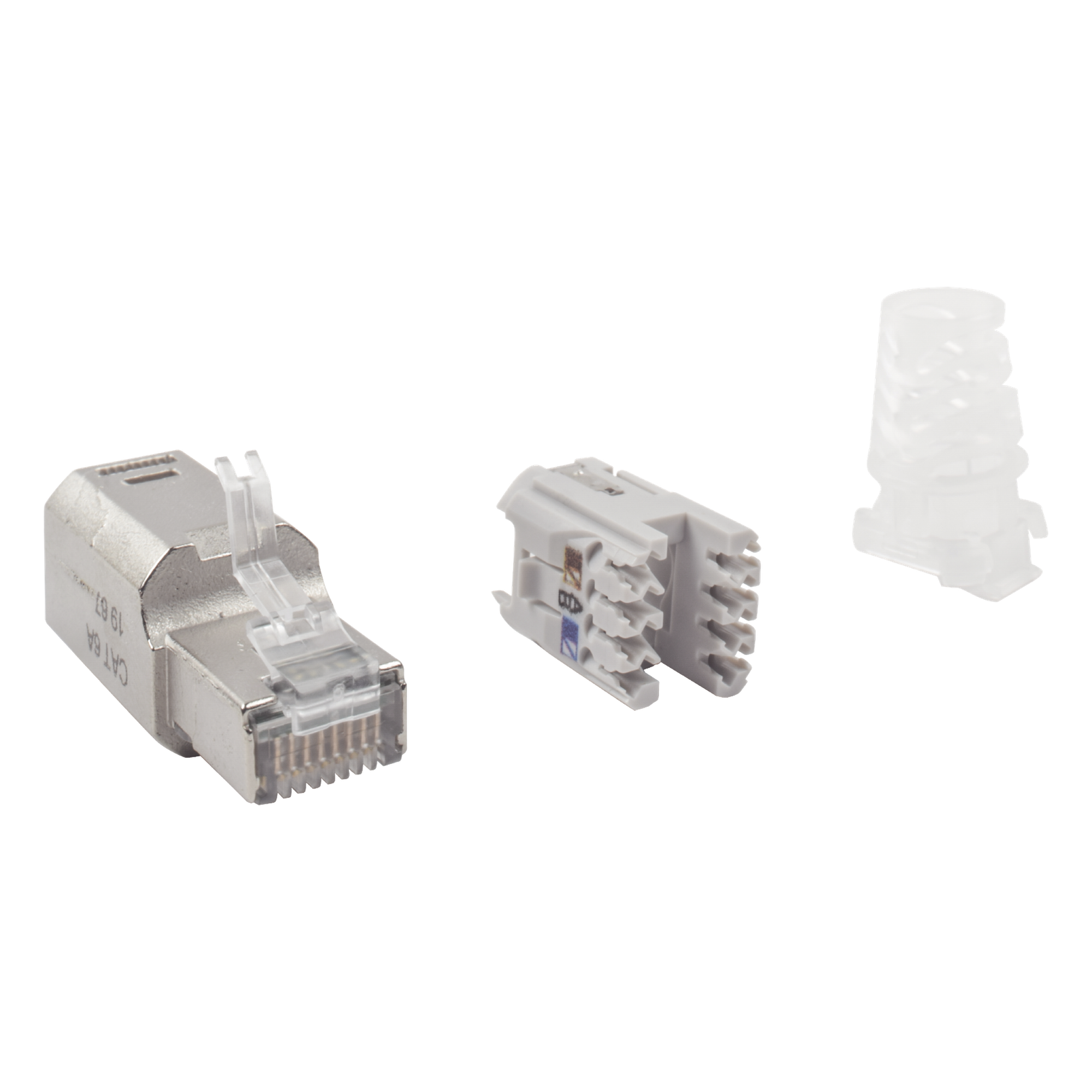 Plug RJ45 Cat6A Blindado, Terminación en Campo, Compatible con Todas las Categorías, Sin Clip Protector de Seguro — SIEMON · SKU ZP1-6AS-00S