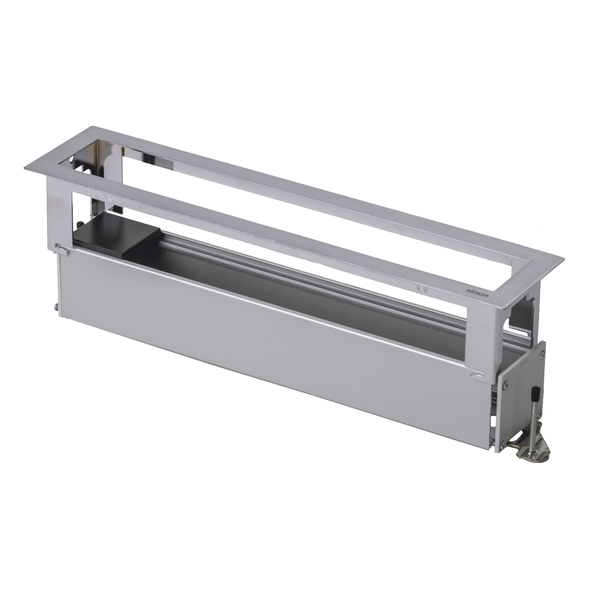 Caja Para Instalación en Escritorio para Voz, Datos o Contactos Eléctricos / Capacidad para 6 Módulos / Salida de Cables Posterior / Los Módulos se Adquieren Aparte / (KFC136/14CY) — SIMON · SKU SM-CEP-6M