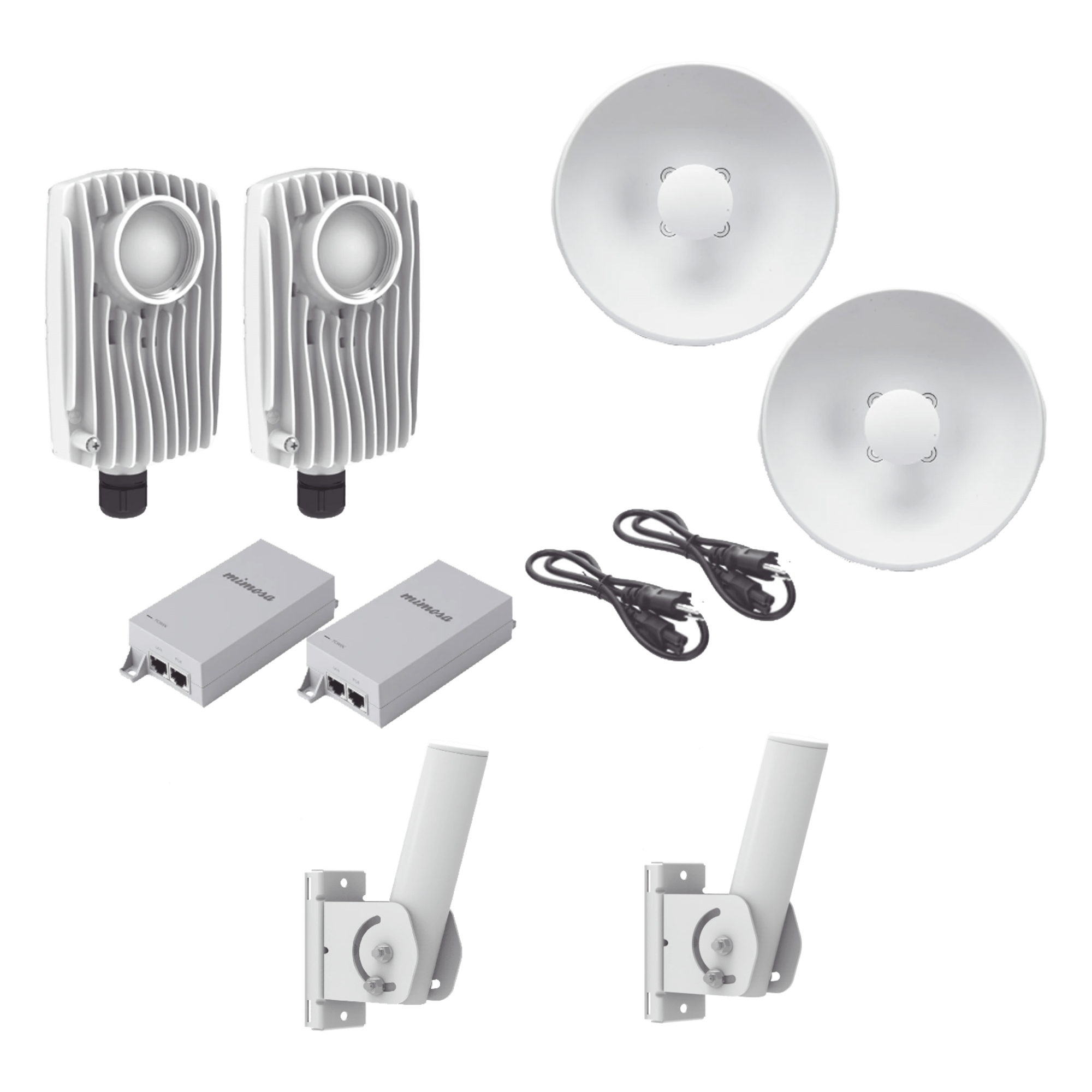 Kit de radios inalámbricos / 1.75 Gbps PtMP / 5.1-6.4 GHz / 25 dBi / IP67 / 492 pies de alcance