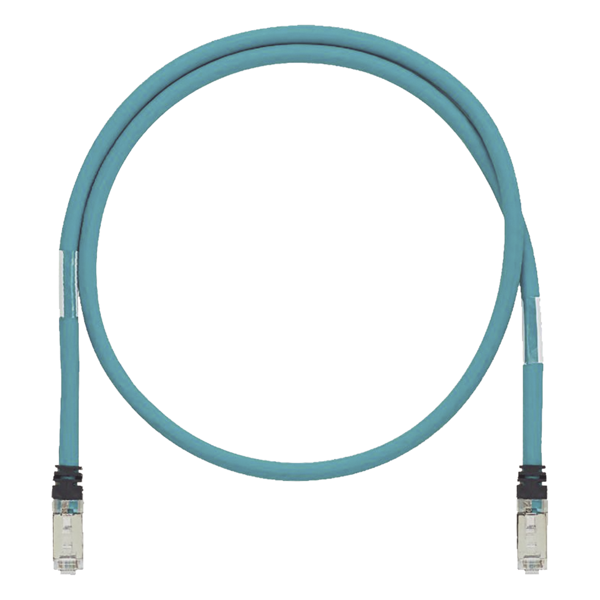 Patch Cord Cat6A de Grado Industrial 600V, Blindado SF/UTP, Calibre 26 AWG, Color Aqua, 60 cm (23.62 pulgadas). — PANDUIT · SKU ISTPH6X0.6MTL