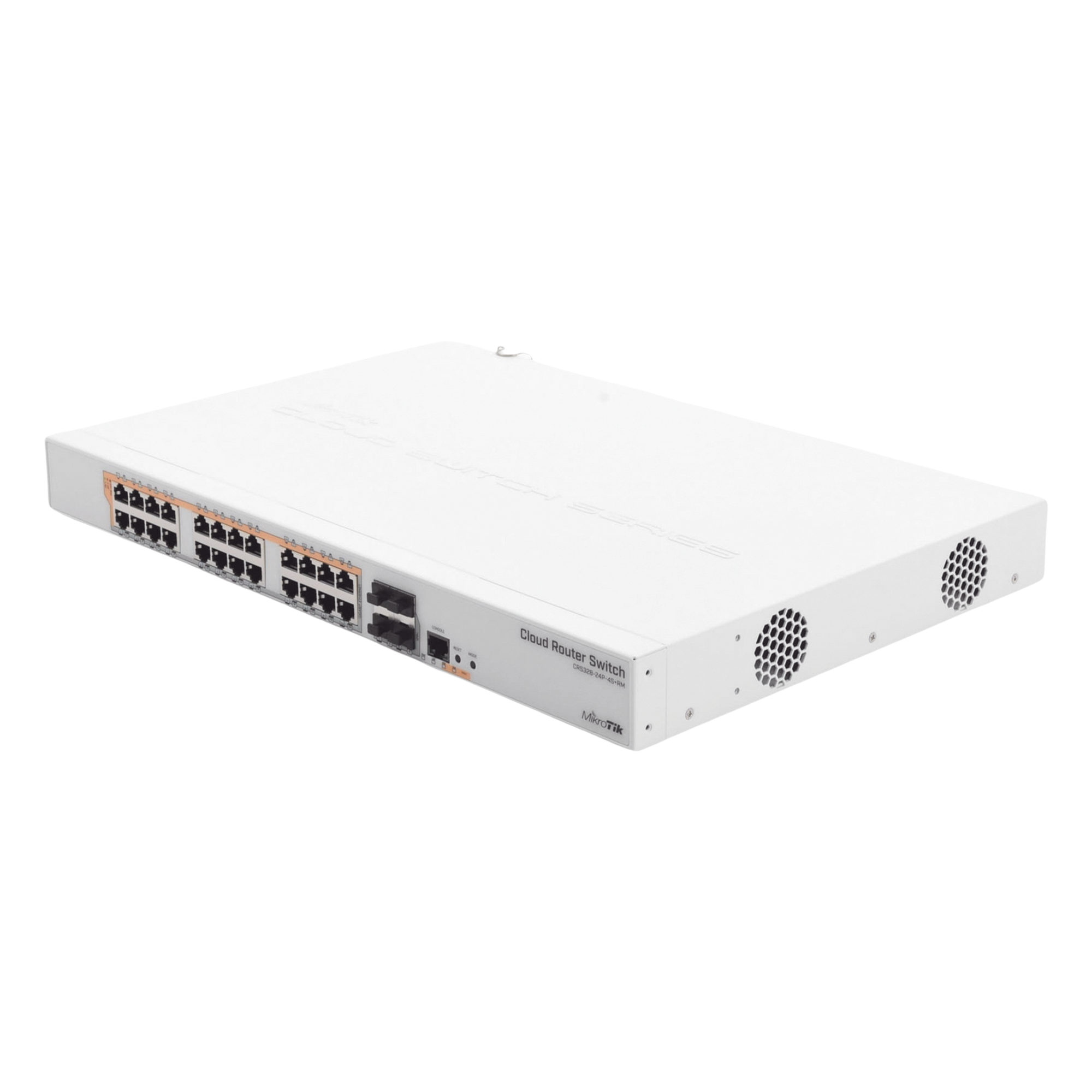 CRS328-24P-4S+RM - 24 port Gigabit Ethernet router/switch with four 10Gbps SFP+  — MIKROTIK · SKU CRS328-24P-4S+RM
