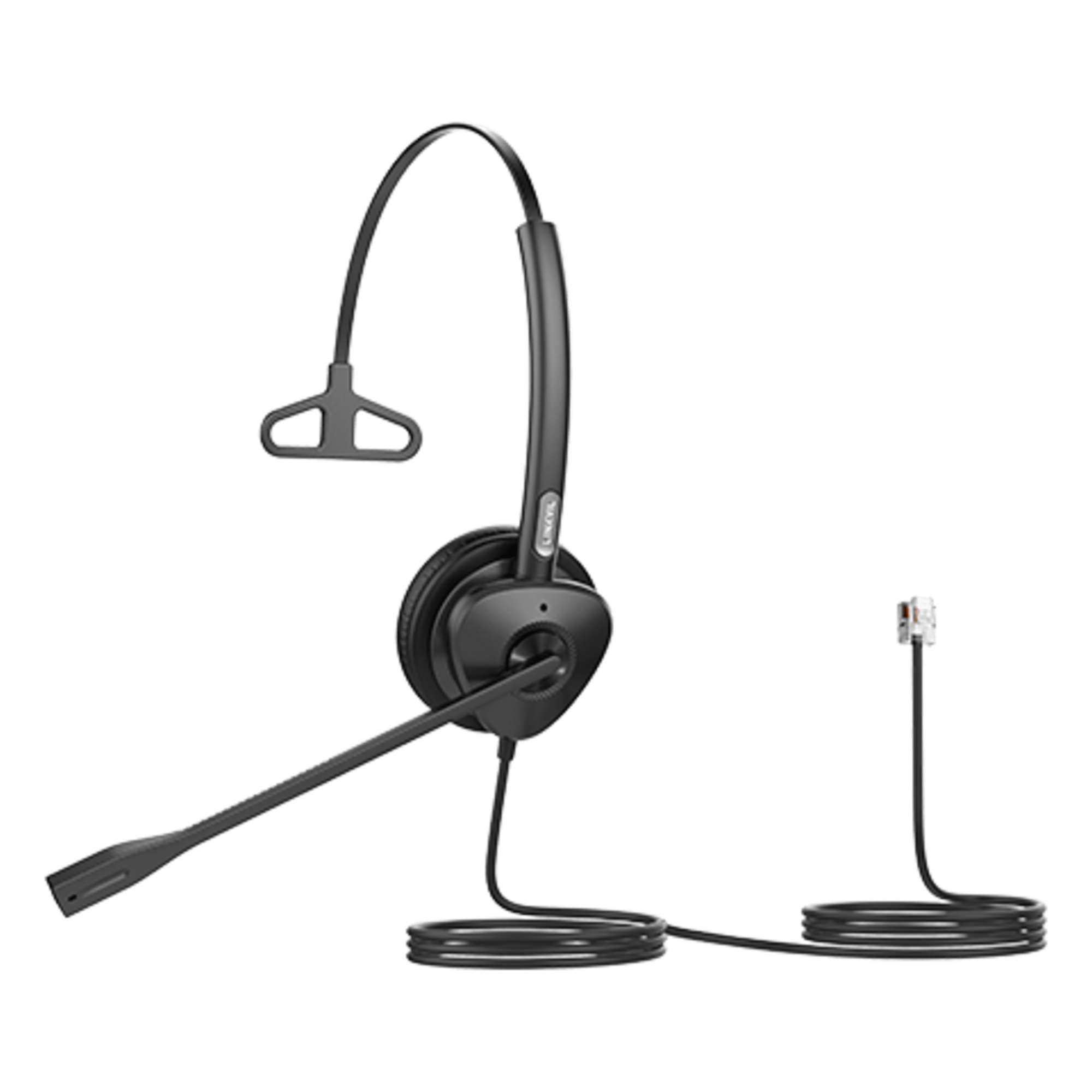 Diadema Monoaural / Audio HD Wideband / Cancelación Pasiva de Ruido / Brazo Ajustable 260° / Conexión RJ9 / Diseño Ultraligero 73 g — FANVIL · SKU HT301