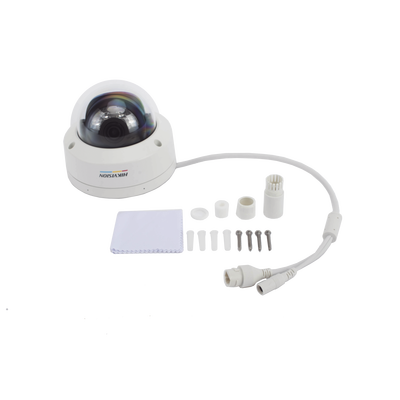 [ColorVu 3.0 + MD 3.0] Domo IP 6 Megapixel / Lente 2.8 mm / 30 mts IR + 30 mts Luz Blanca / Micrófono Integrado / Motion Detection 3.0 / Exterior IP67 / IK08 / dWDR / PoE / Micro SD