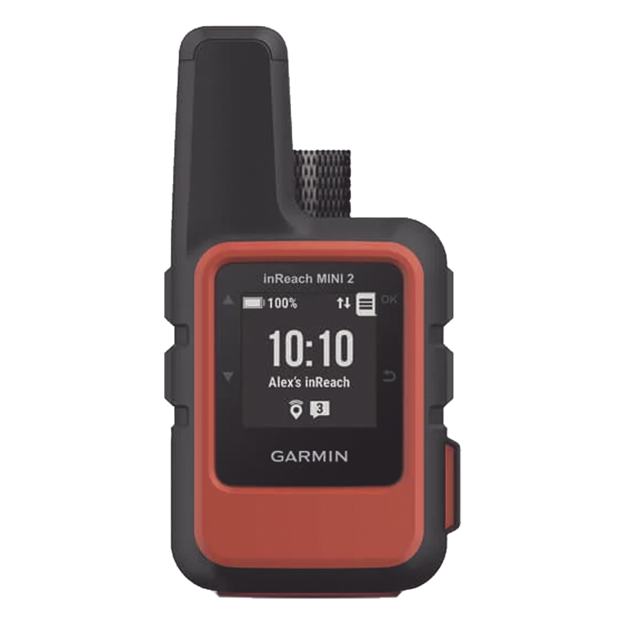GPS portátil inReach® Mini 2 / Pantalla Monocroma Transflectiva 23 x 23 mm / Resolución 176 x 176 píxeles / Batería de Iones de Litio / Autonomía Hasta 14 Días / Resistencia al Agua IPX7 / Sensores GPS, Galile — GARMIN · SKU 10-02602-00