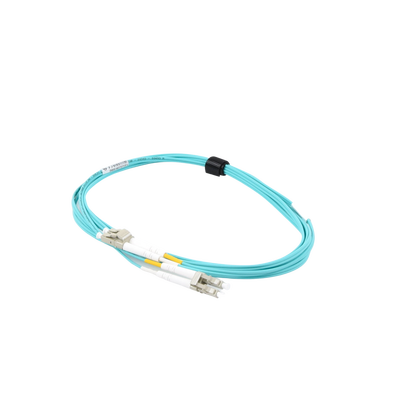 Jumper de Fibra Óptica Multimodo 50/125 XGLO OM4, LC-LC Duplex, OFNR, Color Aqua, 3 Metros (9.84 Pies)