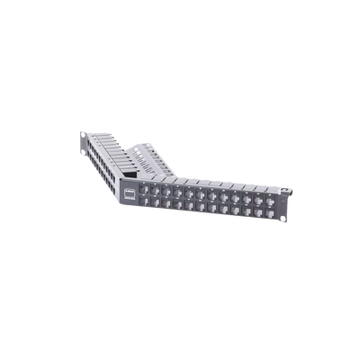 Patch Panel Z-Max de 48 Puertos, Blindado, Precargado con Jacks Categoría 6A, Angulado, 1UR