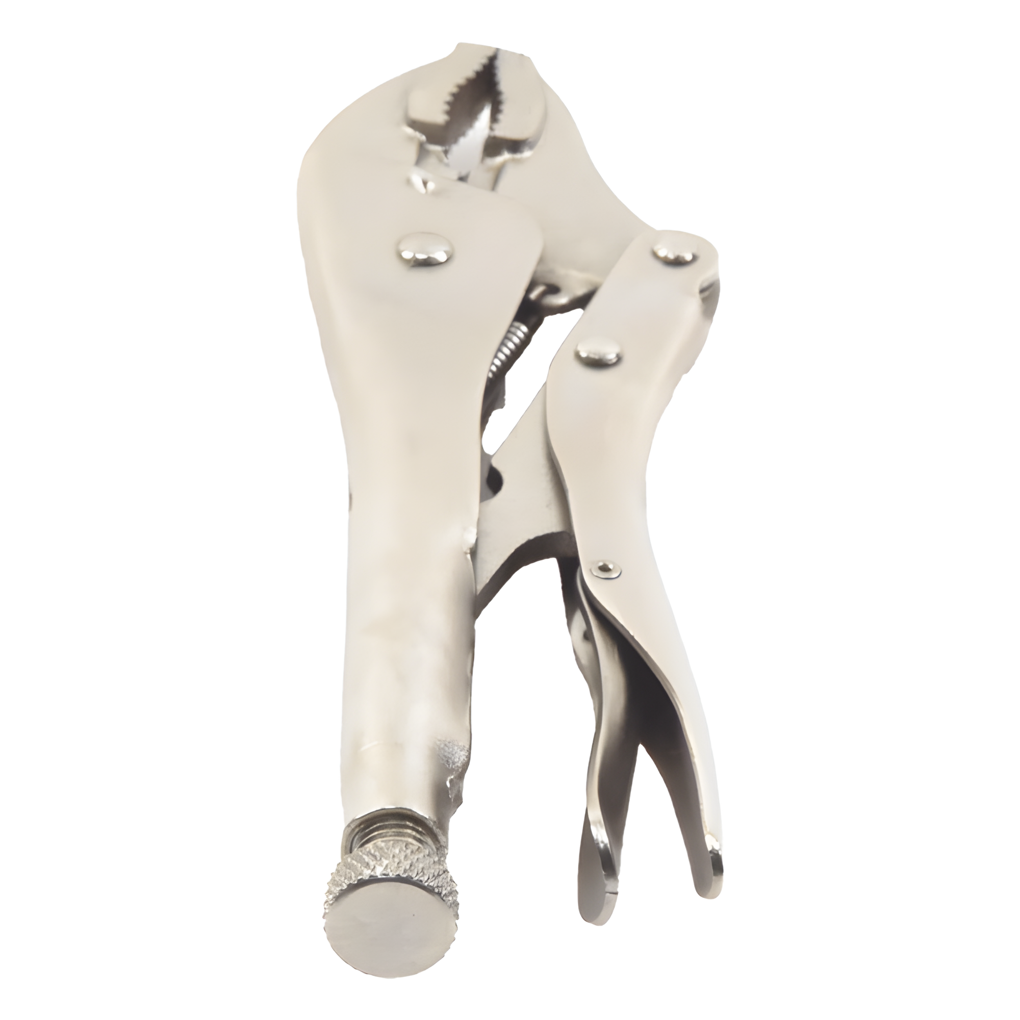 Pinza Perra Ajustable de Presión de 10”. Quijada Curva con Corta Alambre. Acero CR-V