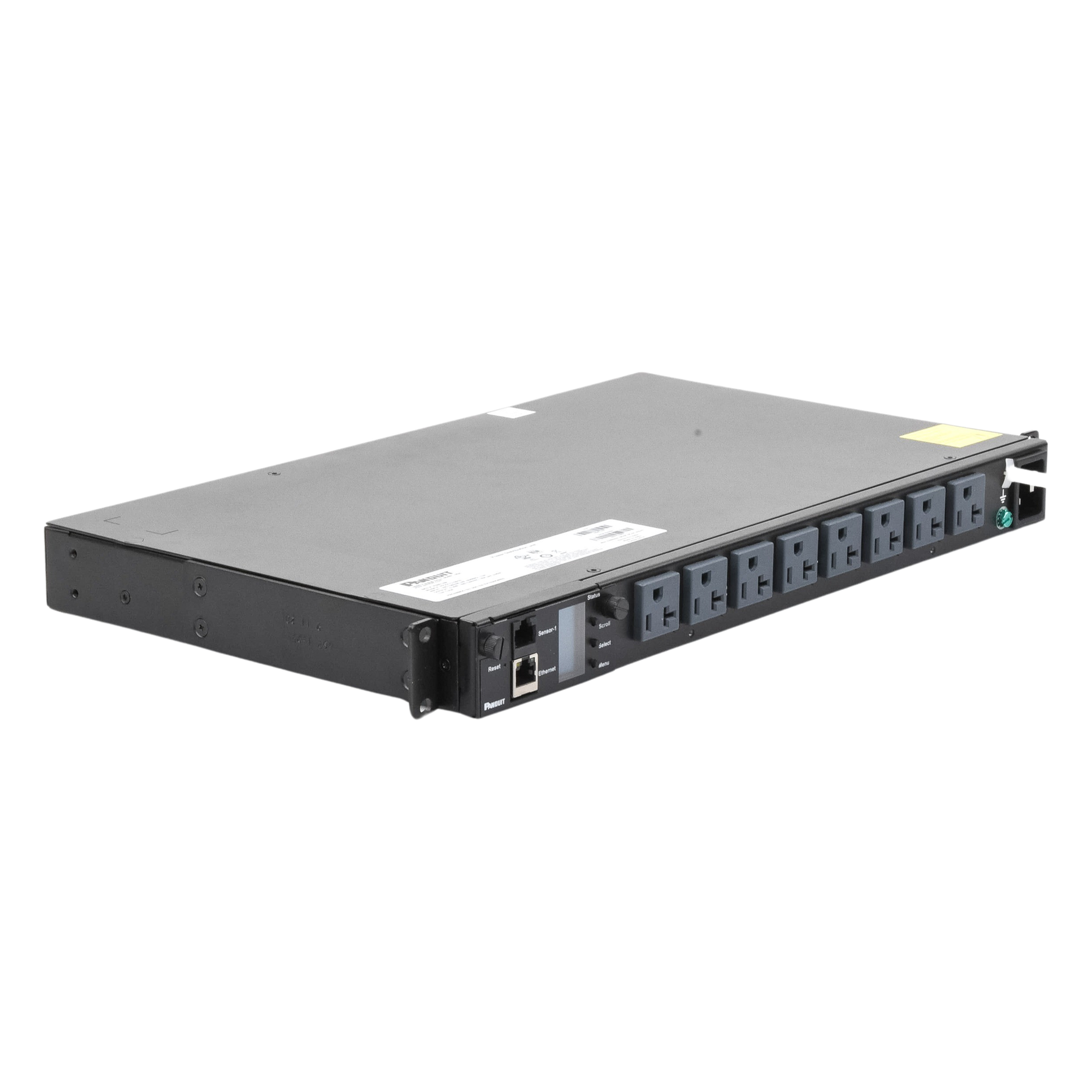 PDU Monitoreable por Toma / 8 Salidas NEMA 5-20R / Control Individual y por Grupo / 120 Vca / 15 A / 1UR Horizontal 19 in