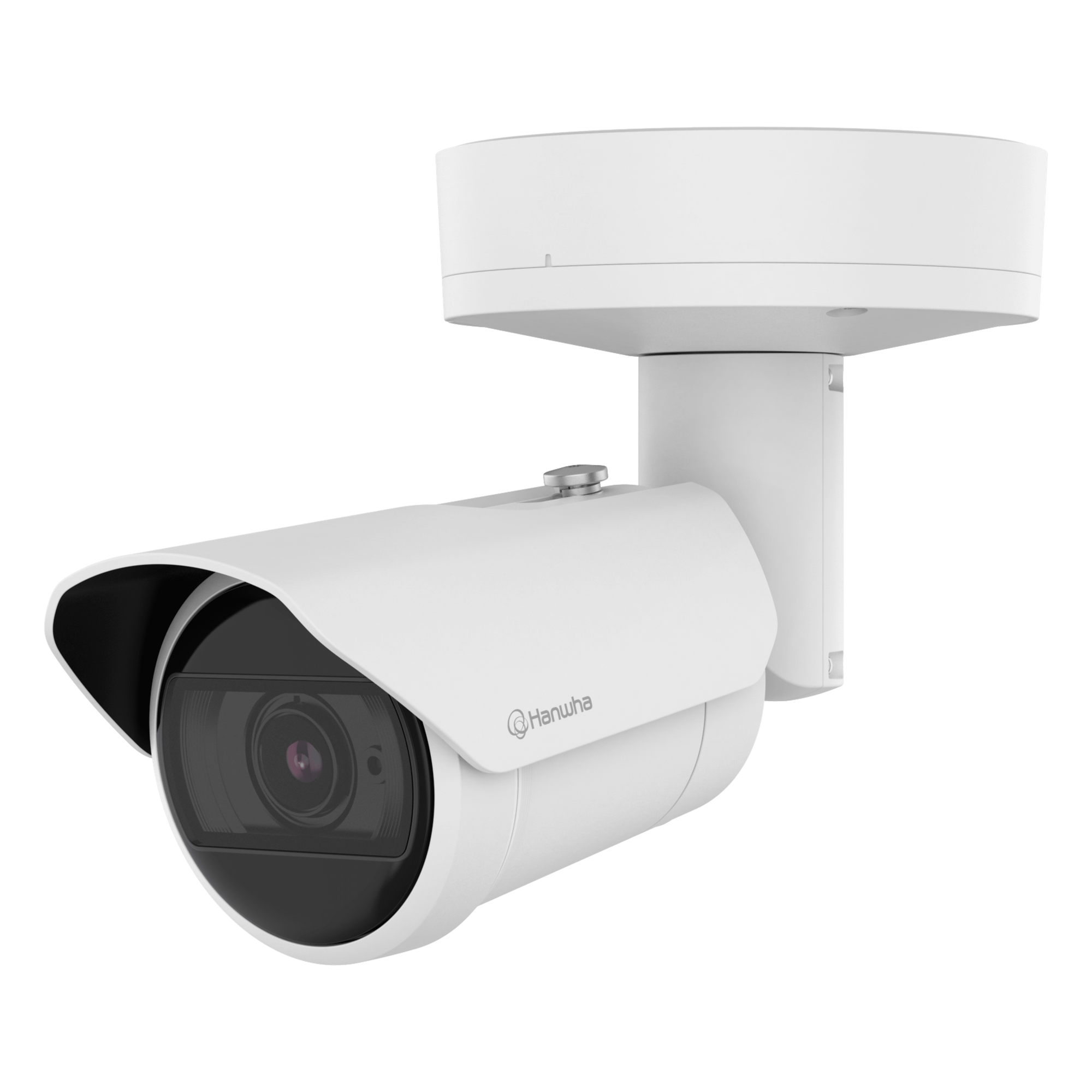 Cámara Bullet AI IR 2 Megapixel (1080p) / Lente 2.8-12 mm / IR 50 m (164 ft) / IP66-IP67-IK10 / Análisis IA / Wisenet 9 / Dual NPU / -40°C a +60°C / PoE — Hanwha Techwin Wisenet · SKU XNO-A6084R