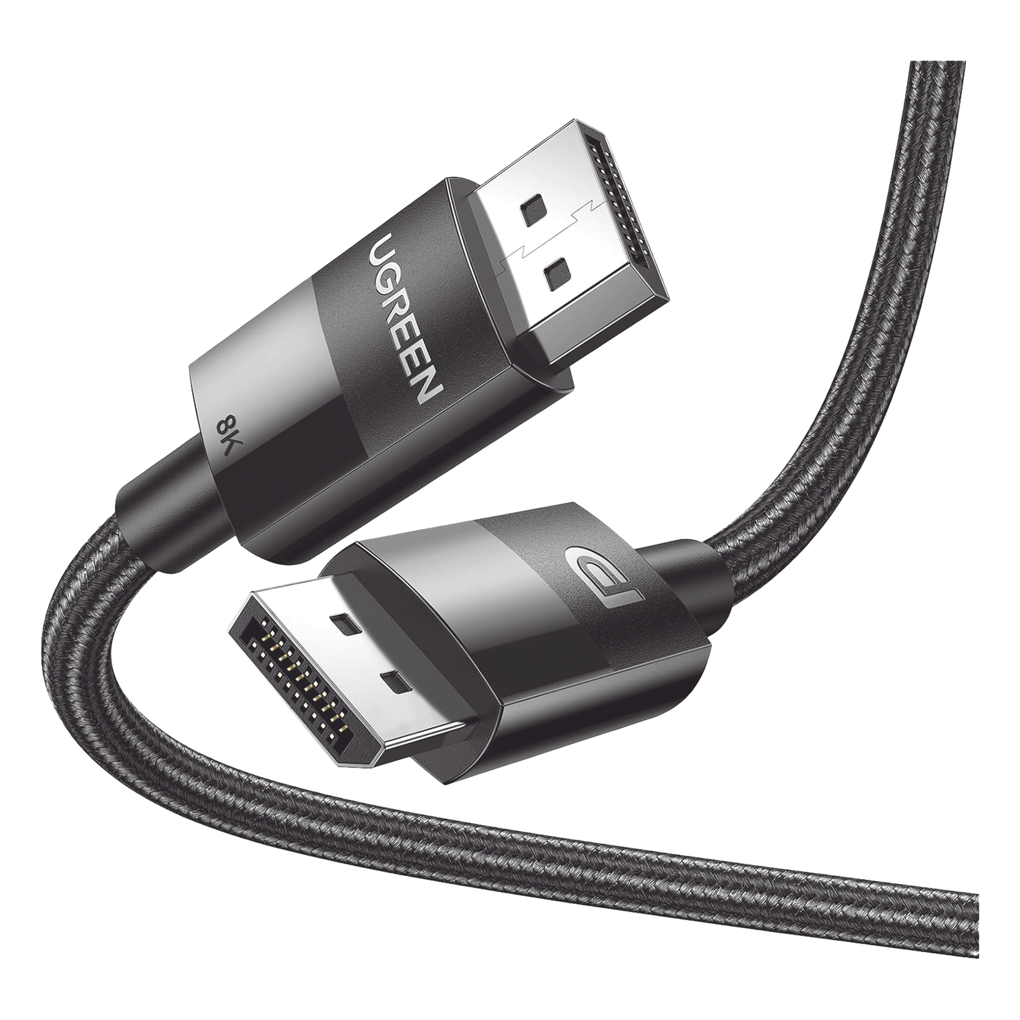 Cable DisplayPort 1.4 | Longitud 2 Metros (6.56 Pies) | Versión DP1.4 | 8K 7680x4320 a 60 Hz | Soporta 3D | HDR | Blindaje Interno Múltiple | Nylon Trenzado | Soporta 32.4Gbps — UGREEN · SKU 80392