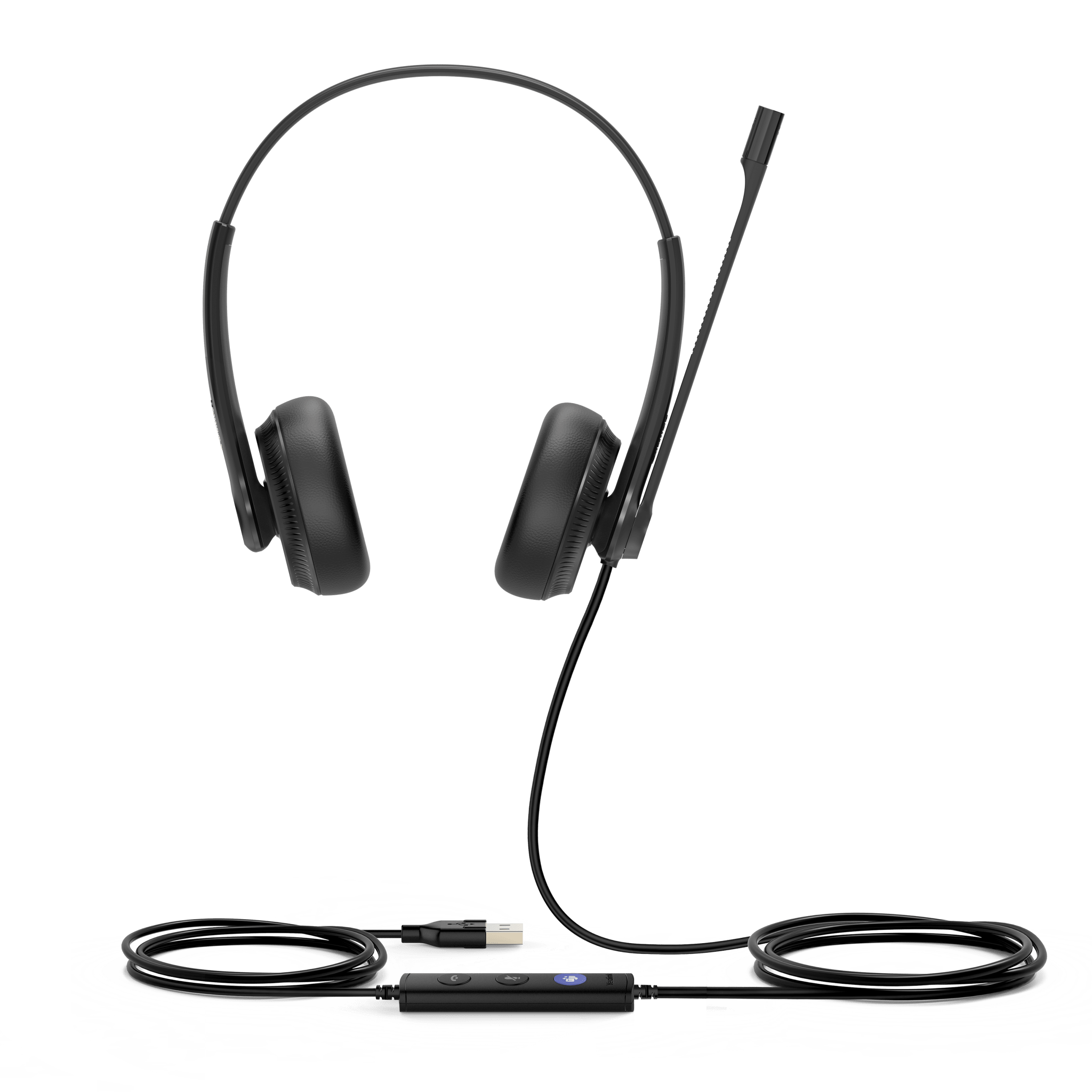 Diadema Alámbrica UH34 Dual de Yealink USB Compatible con Teléfonos IP y Computadoras.