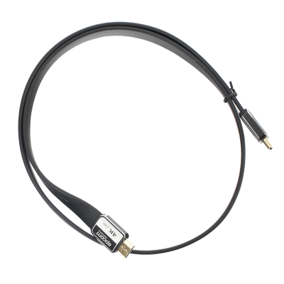 Cable HDMI de 1 Metro (3.28 Pies) | Alta Definición | Versión 2.0 | Alta Velocidad 18Gbps | 4K@60Hz | Conectores Chapados en Oro | Tipo Plano