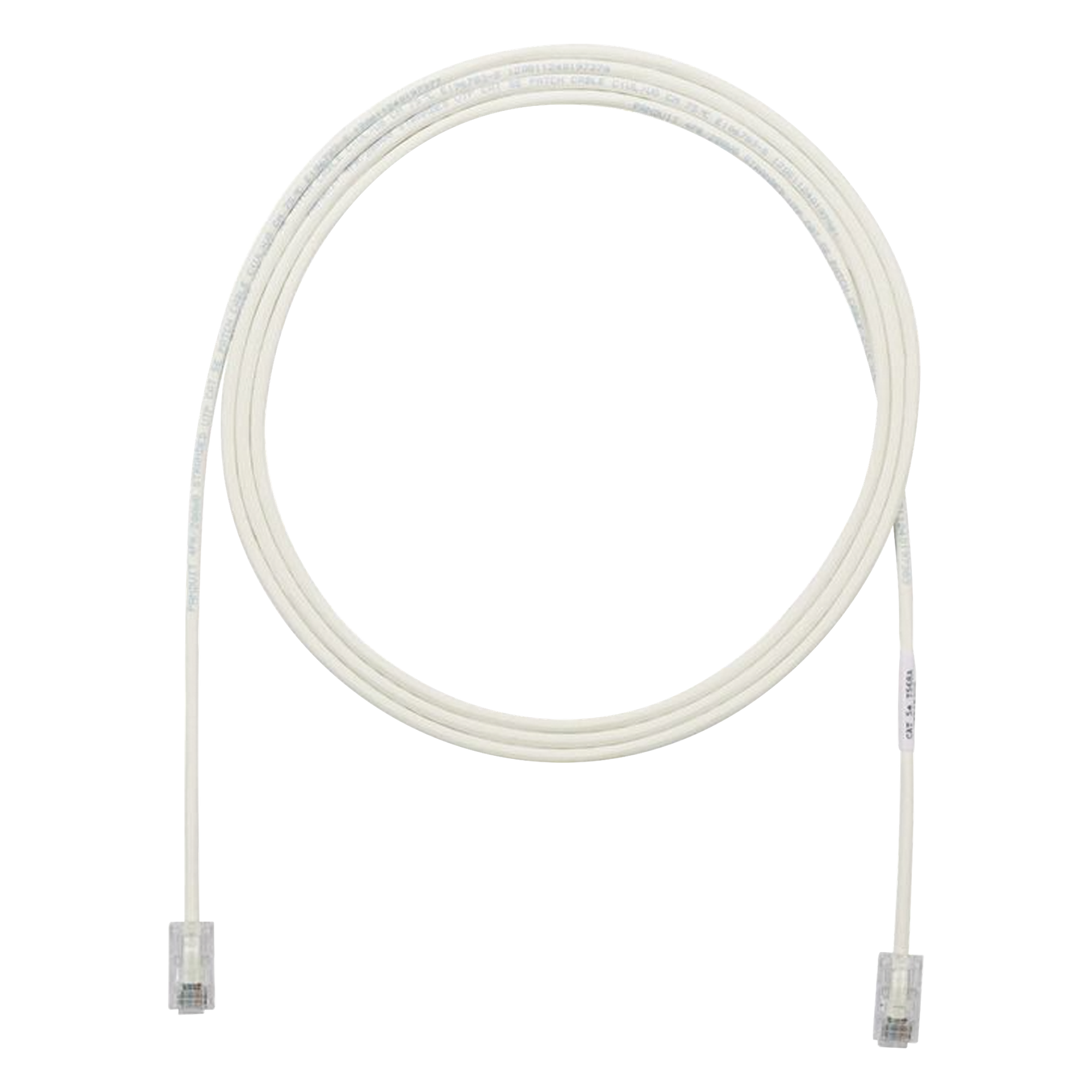 Cable de Parcheo UTP Cat6A, CM/LSZH, Diámetro Reducido (28AWG), Color Blanco Mate, 6.1 Metros (20 Pies) — PANDUIT · SKU UTP28X20