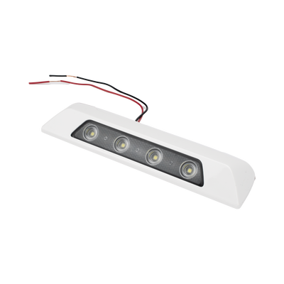 Luz Auxiliar de Escena de 4 LED, Blanco, Lente Transparente, Bisel Blanco