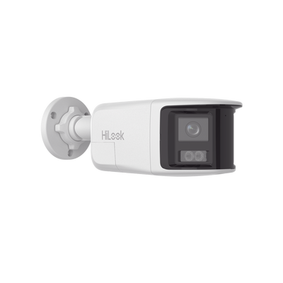 [Dual Light] Bala IP 8 Megapixel / Imagen Panorámica 180°/ PoE / Micrófono y Bocina Integrado / Exterior IP67 / Audio Bidireccional / Alarma Visual y Auditiva Integrada / Smart Supplement Light / Micro SD 512 GB