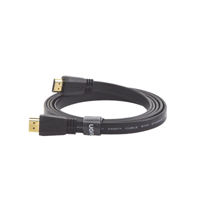 Cable HDMI 2.0 Plano de 1.5 Metros (4.92 Pies) / 4K@60Hz / HDR / 3D / HEC (Canal Ethernet HDMI) / ARC (Canal de Retorno de Audio / Color Profundo de 48 Bits / Audio de 32 Canales / HDCP / Audio Dolby True HD 7.1 / 18 Gbps / EstaÑado y Triple Blindaje / A