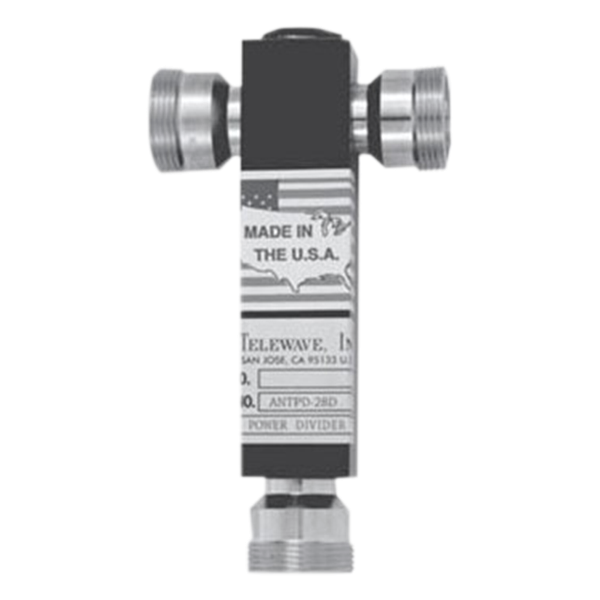 Divisor de Potencia RF / 3 Vías / 350-600 MHz / 500 W / Conectores DIN 7-16 Hembra / Pérdida de Inserción 0.2 dB — TELEWAVE, INC · SKU ANTPD-34-D