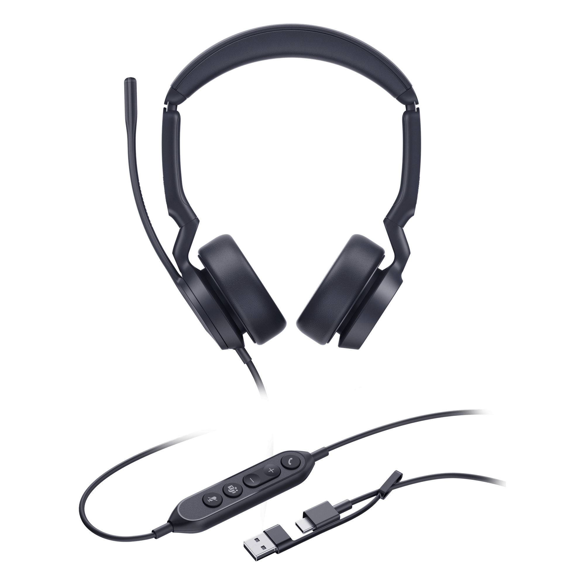 Diadema Alámbrica Yealink UH44 Dual USB-C/A Certificada con Microsoft Teams — YEALINK · SKU UH44-DUAL-TEAMS-USB-C/A
