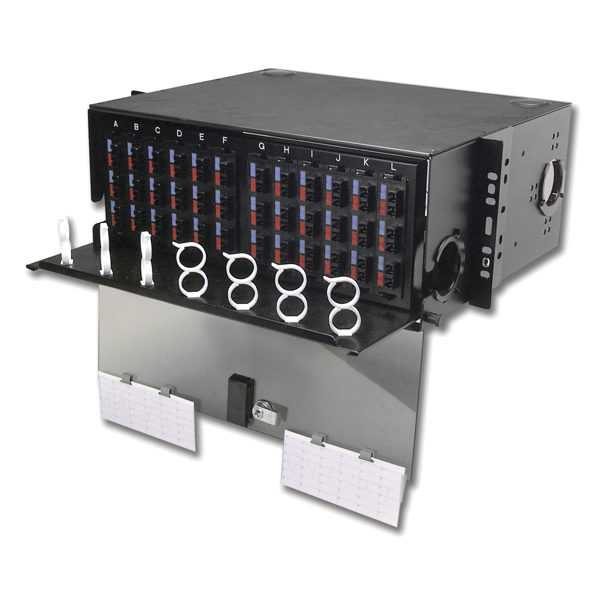 Panel de Conexión de Fibra Óptica (RIC3) Para Rack de 19in, Acepta 12 Placas Quick Pack, Hasta 288 Fibras, 4 UR