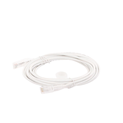 Cable de Parcheo Slim UTP Cat6A - 5 Metros (16.40 Pies) Blanco, Diámetro Reducido (28 AWG)