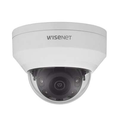 Cámara IP Tipo Domo Antivandálico 2 Megapíxel / Lente 2.8mm / IR 30M / WDR 120db / IP66 / IK10 / H.265 & WiseStream — HANWHA VISION · SKU ANV-L6012R