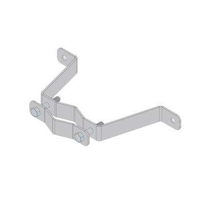 Herraje de Pared Liviano (1 pza) para Sujeción de Mástil 1" a 1-3/4".