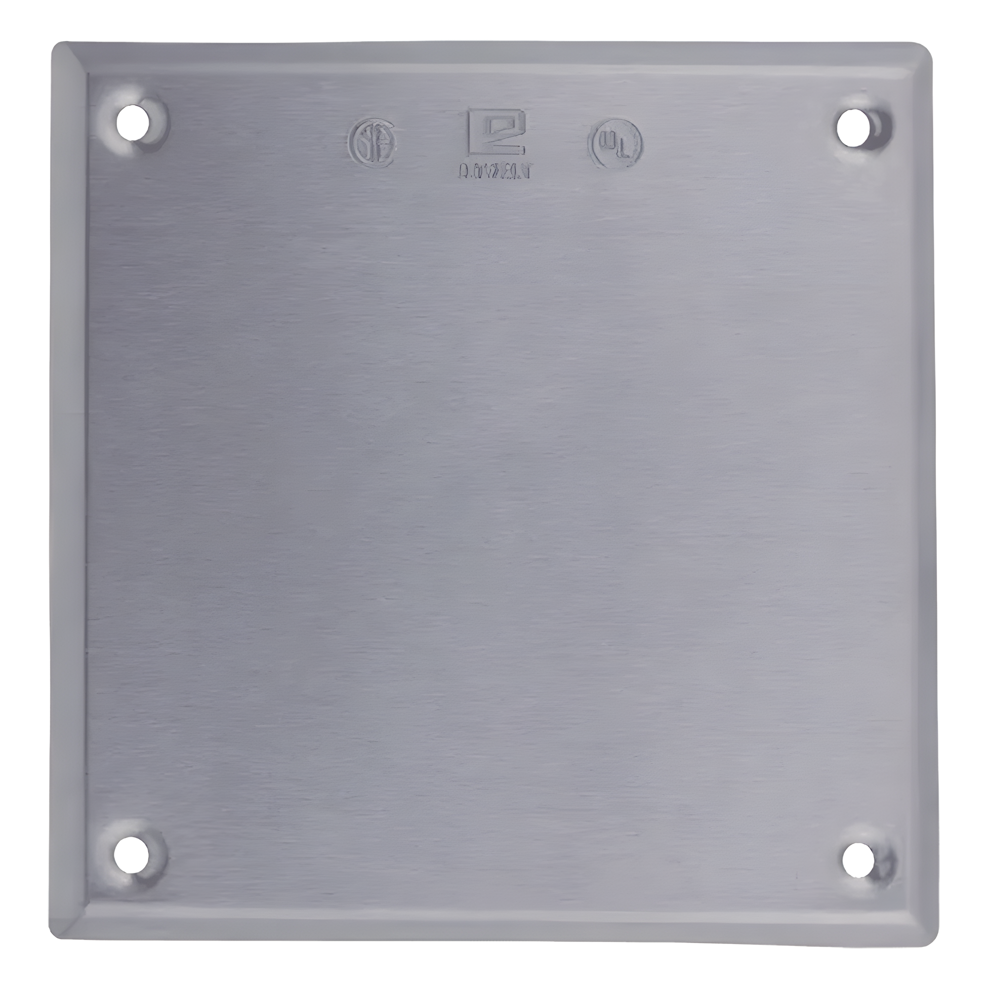 Tapa cuadrada ciega de aluminio para caja cuadrada. — RAWELT · SKU TC-04-18