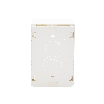 Caja de Pared Superficial, Uso Universal con Placas de Pared, con Cinta Adhesiva, Color Blanco Mate
