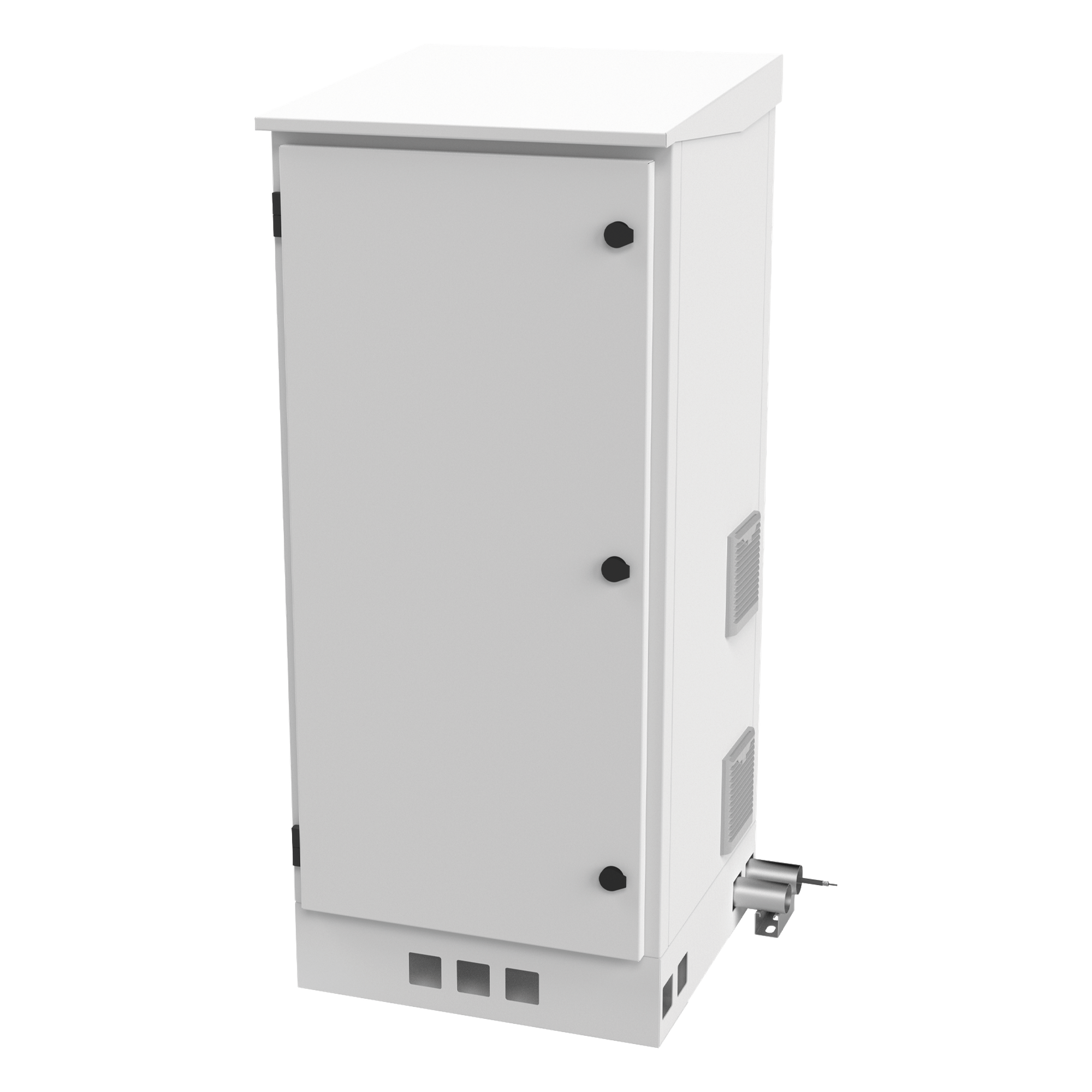 Gabinete de Piso para Exterior con Ventiladores y Termostato con Rack de 19" de 16 U + Espacio para Baterías, Se envía el Gabinete Armado. — LINKEDPRO BY EPCOM · SKU LP-FORTE-16U-BAT
