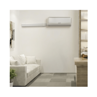 Kit de Canaletas Para la Organización de Tuberías y Cables Eléctricos en Instalaciones de Aire Acondicionado, Uso en Interiores y Exteriores, PVC Rígido, Ideal Para Minisplit, Contenido de Kit (11 Piezas), (3000-00000)